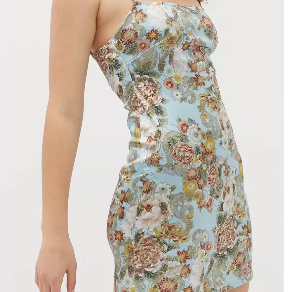 Floral Blue Mini Dress